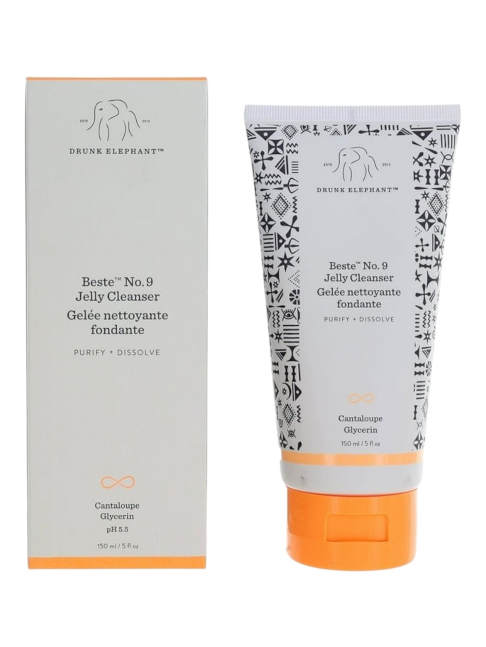 Drunk Elephant NIB Beste No.9 Jelly Cleanser Full Size 5oz Cantaloupe Glycerin